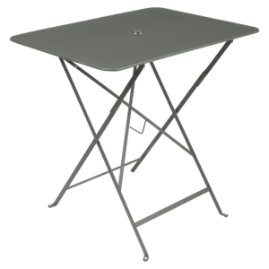 Šedo zelený kovový skládací stůl Fermob Bistro 57 x 77 cm