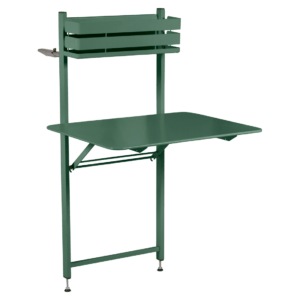 Tmavě zelený kovový balkonový stůl Fermob Bistro 57 x 77 cm