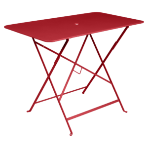 Červený kovový skládací stůl Fermob Bistro 97 x 57 cm