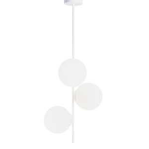 Nordic Design Bílé skleněné závěsné světlo Bubbly 93 cm