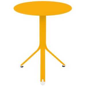Žlutý kovový stůl Fermob Rest'O Ø 60 cm