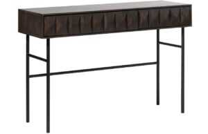 Tmavě hnědý dubový toaletní stolek Unique Furniture Latina 117 x 39 cm