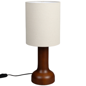 Béžová dřevěná stolní lampa DUTCHBONE JONES