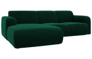 Lahvově zelená sametová rohová pohovka Windsor & Co Lola 250 cm