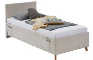 Béžová manšestrová postel Meise Möbel Cool 120 x 200 cm