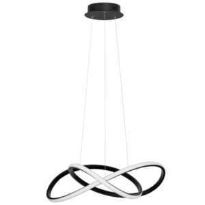 Černé kovové závěsné LED světlo Nova Luce Amara 56 cm