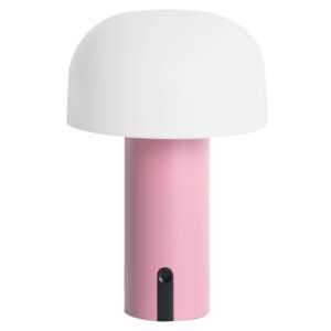Time for home Růžová plastová stolní LED lampa Cecile