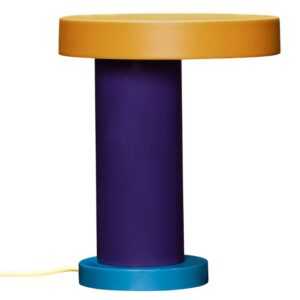 Žluto-fialová kovová stolní LED lampa Hübsch Magic