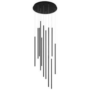 Černé kovové závěsné LED světlo Nova Luce Elettra 50 cm