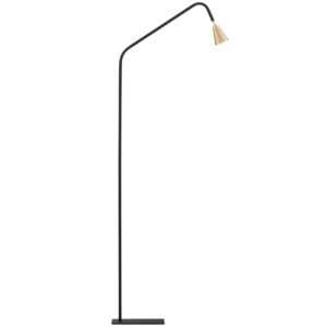 Černá kovová stojací lampa Nova Luce Geko 157 cm