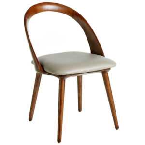 Béžová koženková jídelní židle  Angel Cerdá No. 4063