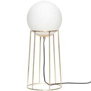 Bílo zlatá kovová stolní lampa Hübsch Balance 60 cm