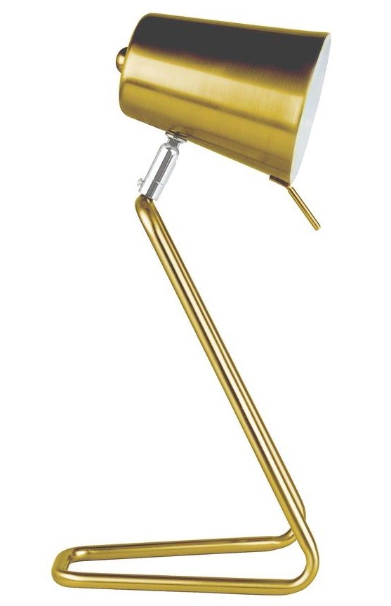 Present time Zlatá kovová stolní lampa Treu