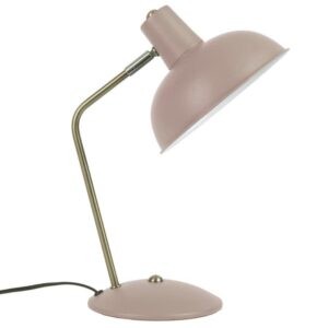 Present time Světle růžová kovová stolní lampa Earny