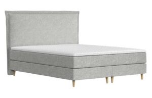 Maison de Rêve Šedá čalouněná postel boxspring CALMA 200 x 200 cm