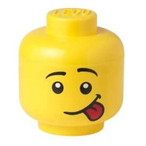 Žlutý úložný box ve tvaru hlavy LEGO® Silly 19 cm