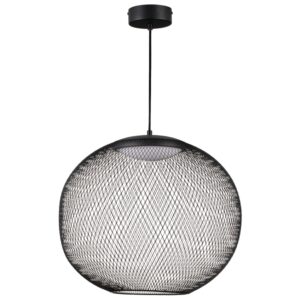 Černé závěsné LED světlo Nova Luce Kinetic 46 cm