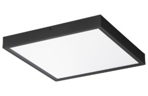 Černé kovové stropní LED světlo Nova Luce Itos 40 x 40 cm