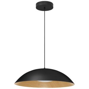 Černé kovové závěsné LED světlo Nova Luce Glim 60 cm