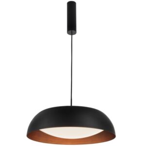 Černé kovové závěsné LED světlo Nova Luce Landon 60 cm